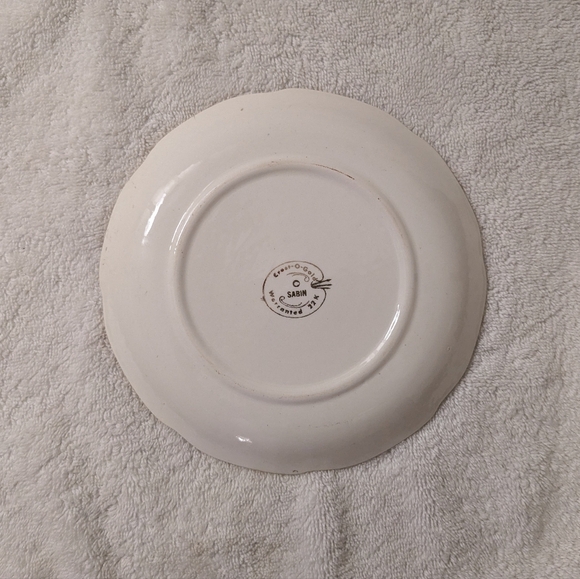 Vintage Crest-O-Gold Sabin 22K gold trimmed English Springer Spaniel plate - Picture 2 of 4